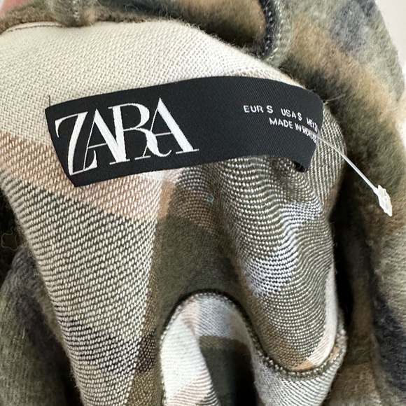 Zara Plaid Shacket Button Up Shirt Jacket - Picture 8 of 8